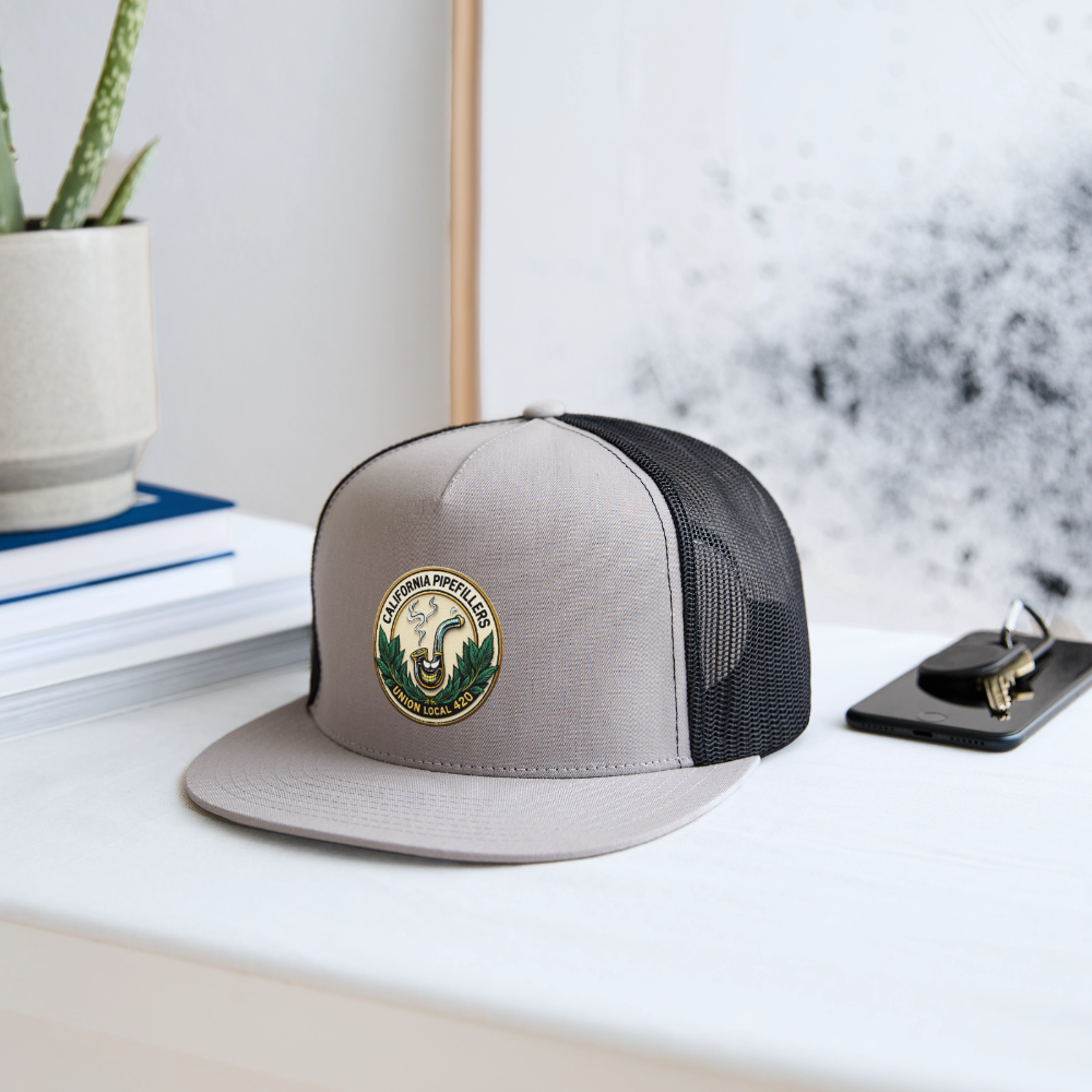 CALIFORNIA PIPEFILLERS UNION LOCAL 420 Trucker Hat - gray/black