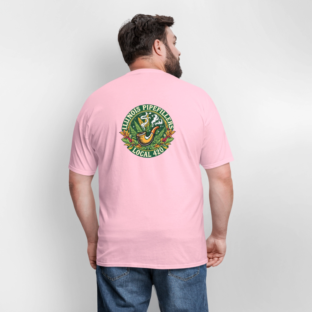 ILLINOIS PIPEFILLERS LOCAL 420 F/B DESIGN Men's T-Shirt - pink