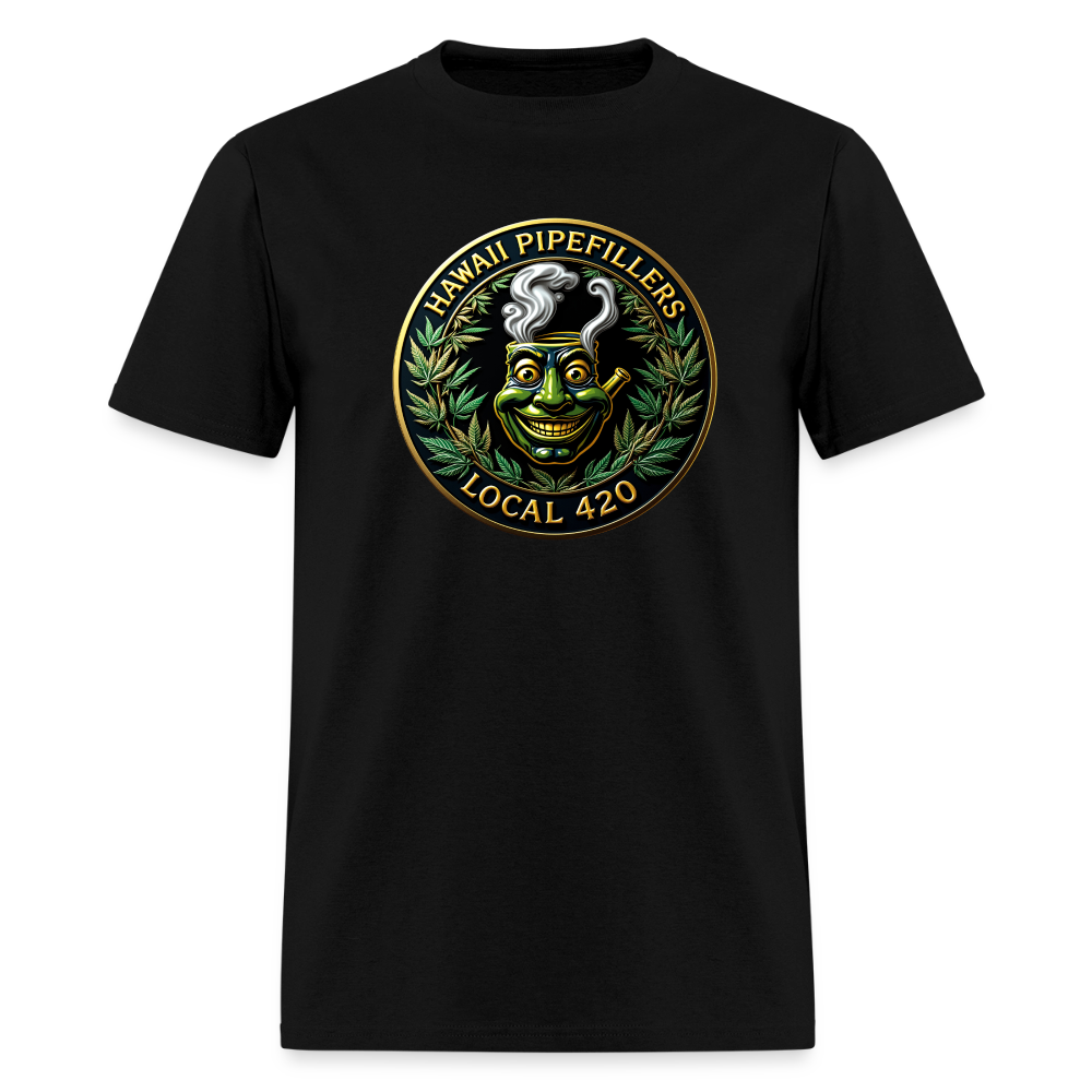 HAWAII PIPEFILLERS LOCAL 420 F/B DESIGN  Men's T-Shirt - black