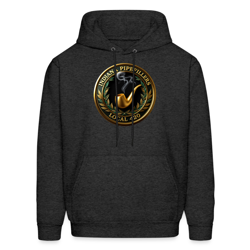 INDIANA PIPEFILLERS LOCAL 420 F/B DESIGN Men's Hoodie - charcoal grey