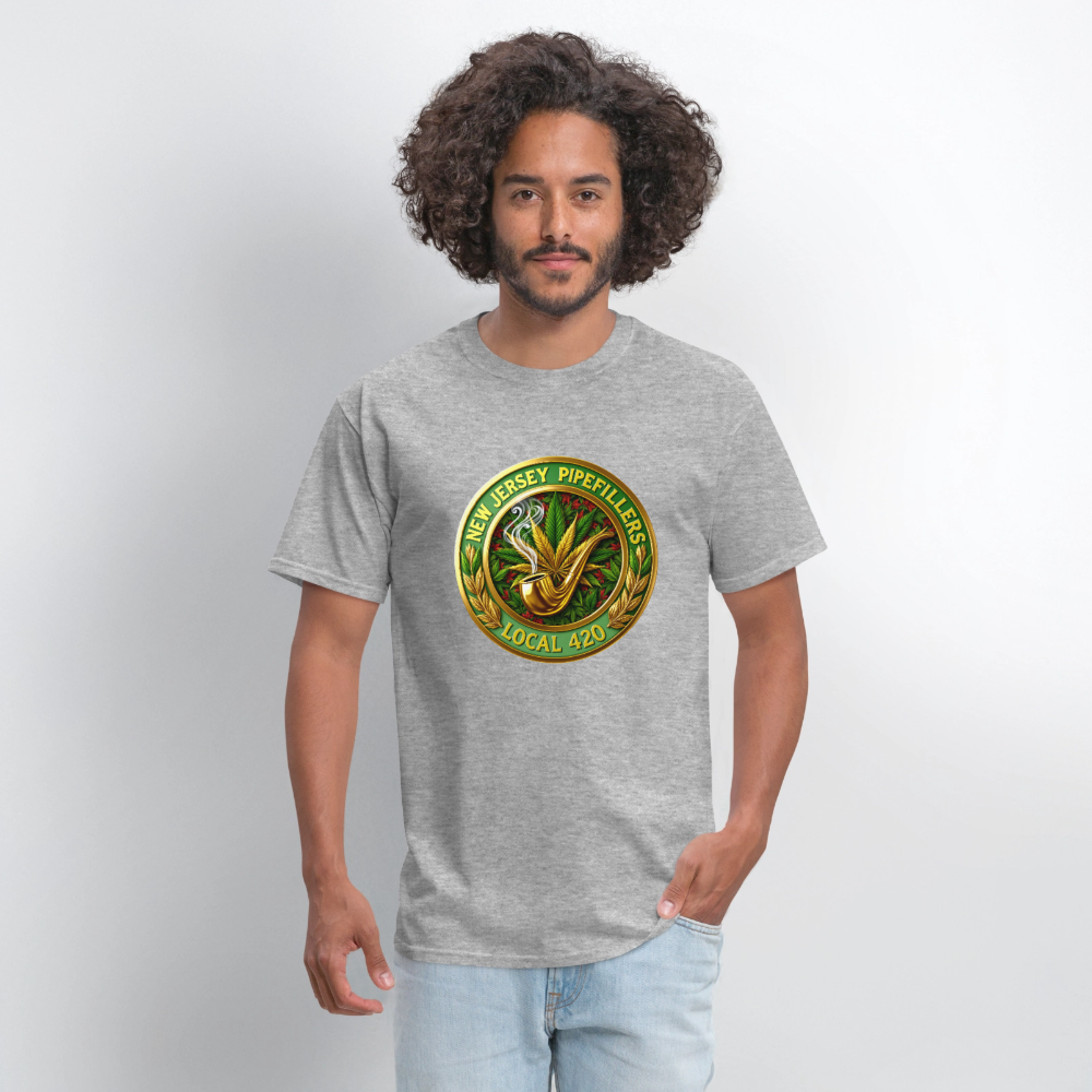 NEW JERSEY PIPEFILLERS LOCAL 420 Men's T-Shirt - heather gray