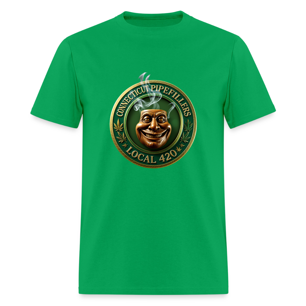 CONNECTICUT PIPEFILLERS LOCAL 420 DESIGN Men's T-Shirt - bright green