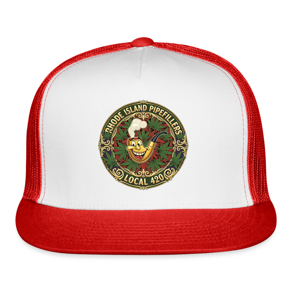TEXAS PIPEFILLERS LOCAL 420 Trucker Hat - white/red