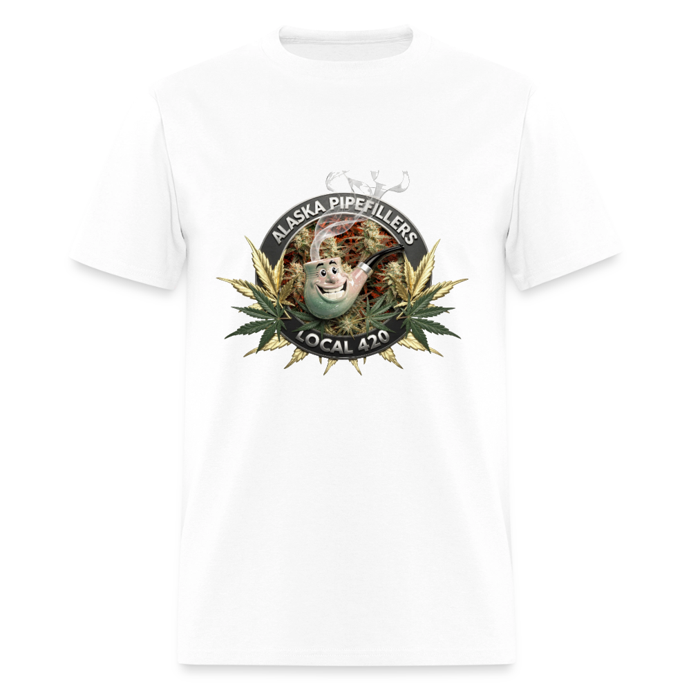 ALASKA PIPEFILLERS LOCAL 420 F/B DESIGN Men's T-Shirt - white