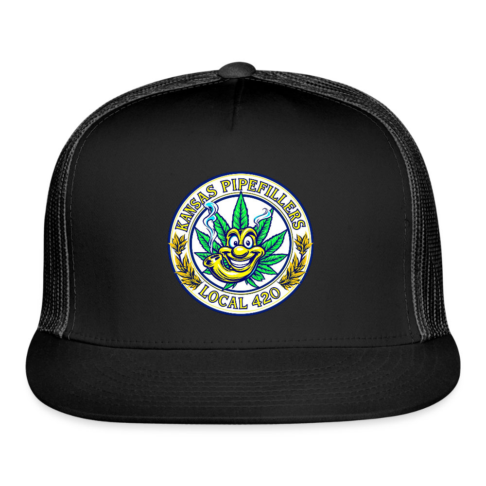 KANSAS PIPEFILLERS LOCAL 420 Trucker Hat - black/black