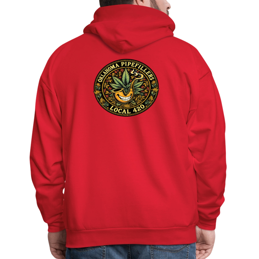OKLAHOMA PIPEFILLERS LOCAL 420  F/B DESIGNS Men's Hoodie - red