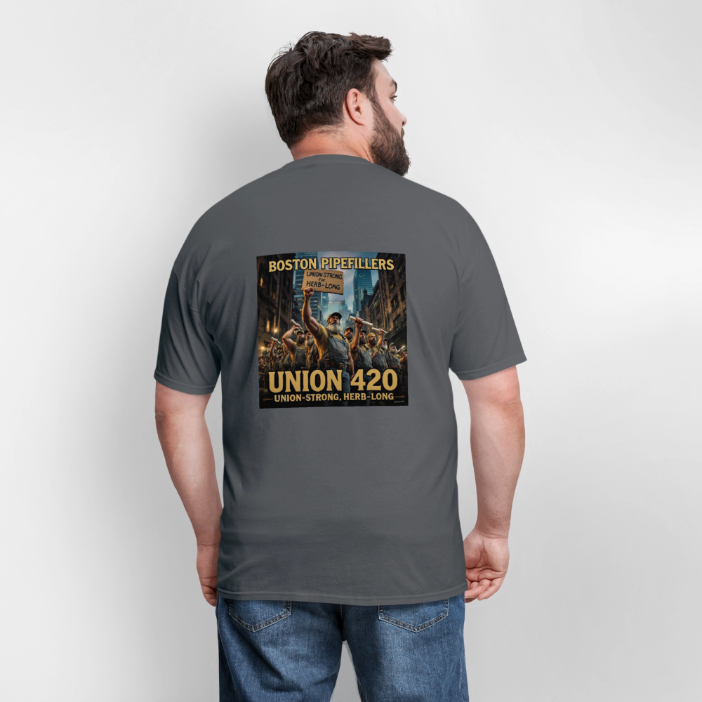 NEW ENGLAND PIPEFILLERS UNION 420 Men's T-Shirt - charcoal