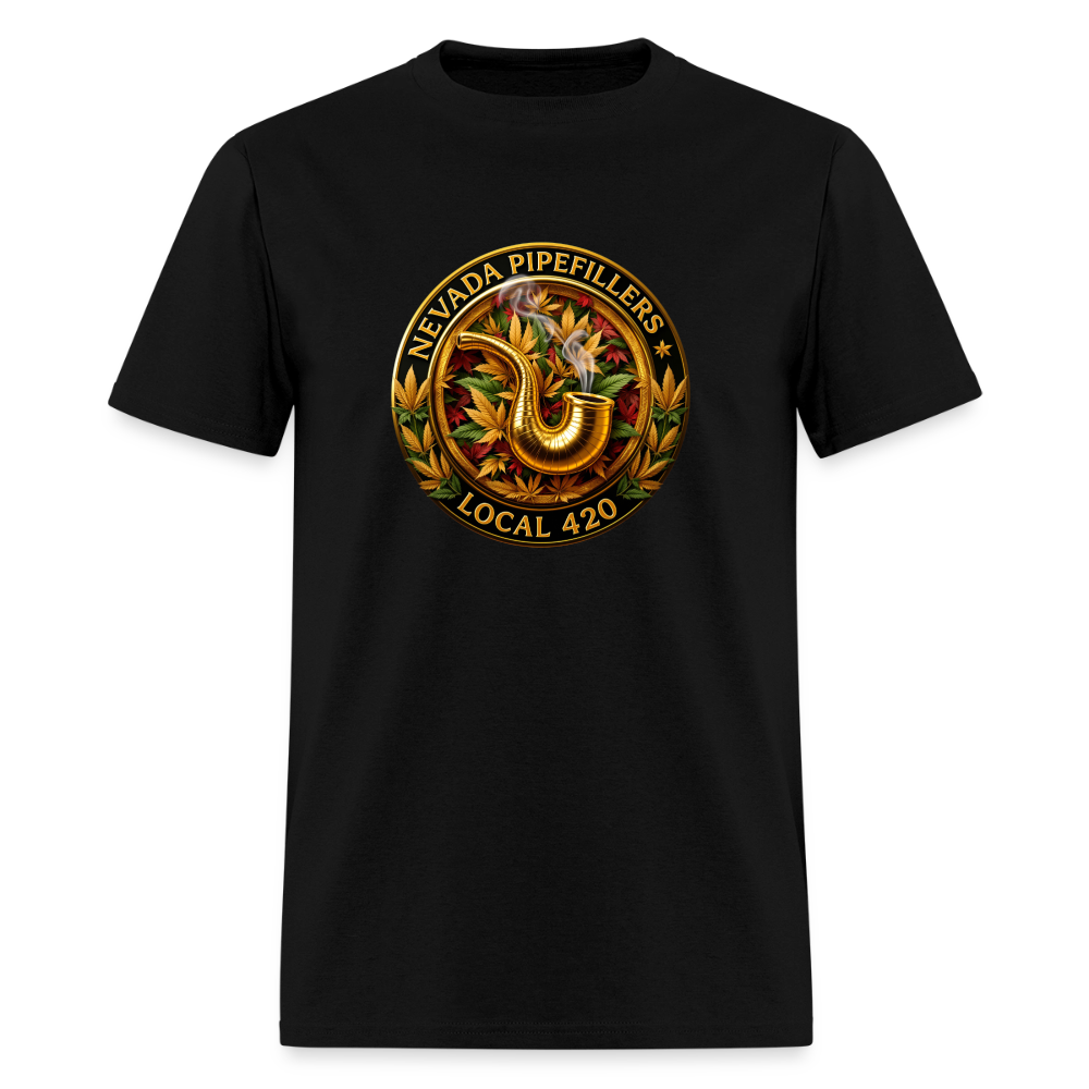 NEVADA PIPEFILLERS LOCAL 420 F/B DESIGN Men's T-Shirt - black