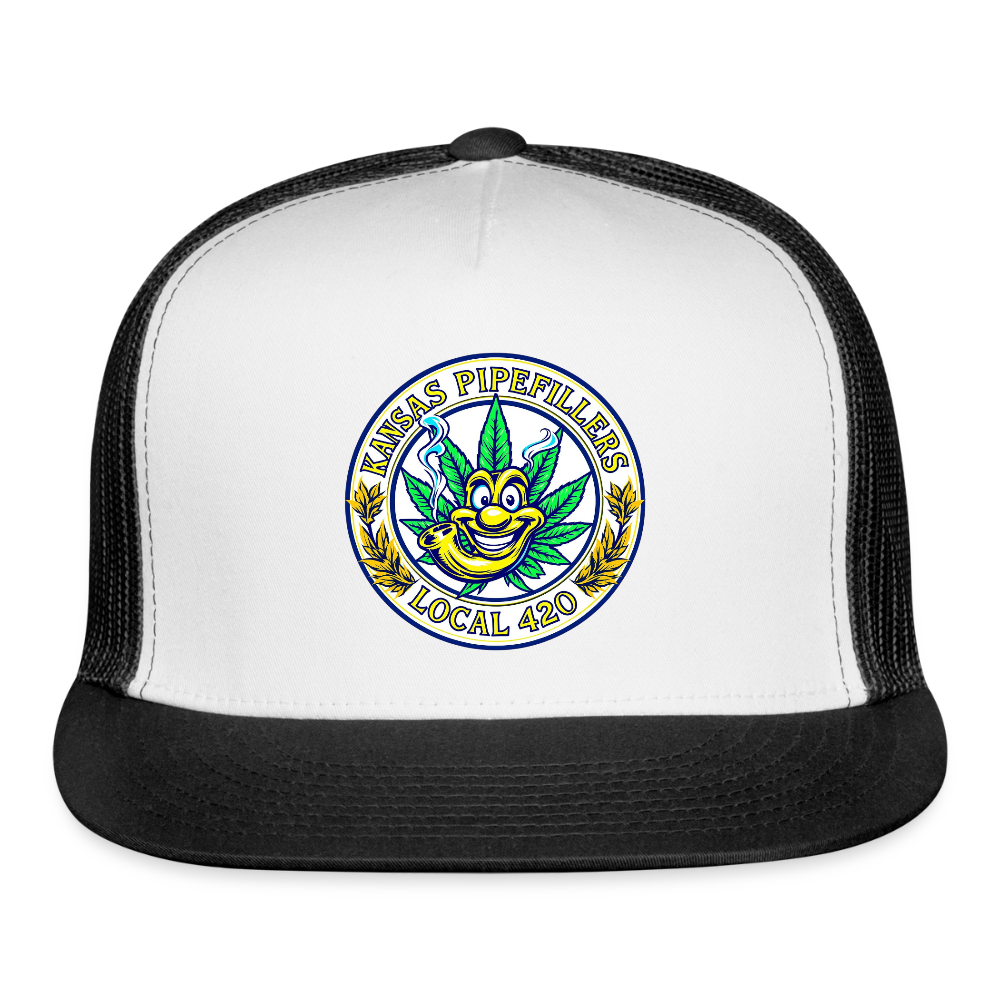 KANSAS PIPEFILLERS LOCAL 420 Trucker Hat - white/black