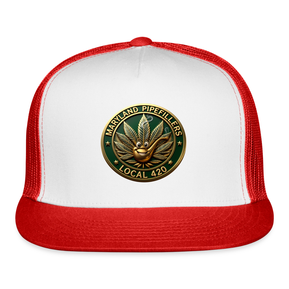 MARYLAND PIPEFILLERS LOCAL 420 Trucker Hat - white/red