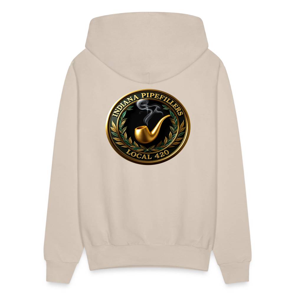 INDIANA PIPEFILLERS LOCAL 420 F/B DESIGN Men's Hoodie - Sand