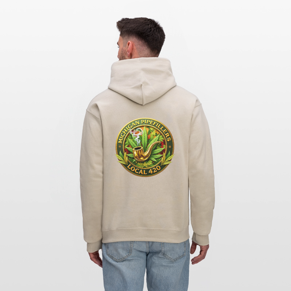 MICHIGAN PIPEFILLERS LOCAL 420 F/B DESIGN Men's Hoodie - Sand