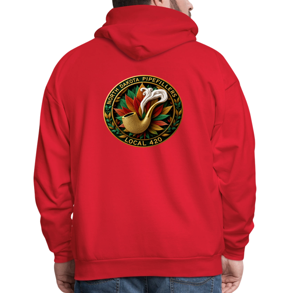 NORTH DAKOTA PIPEFILLERS LOCAL 420 F/B DESIGNS Men's Hoodie - red