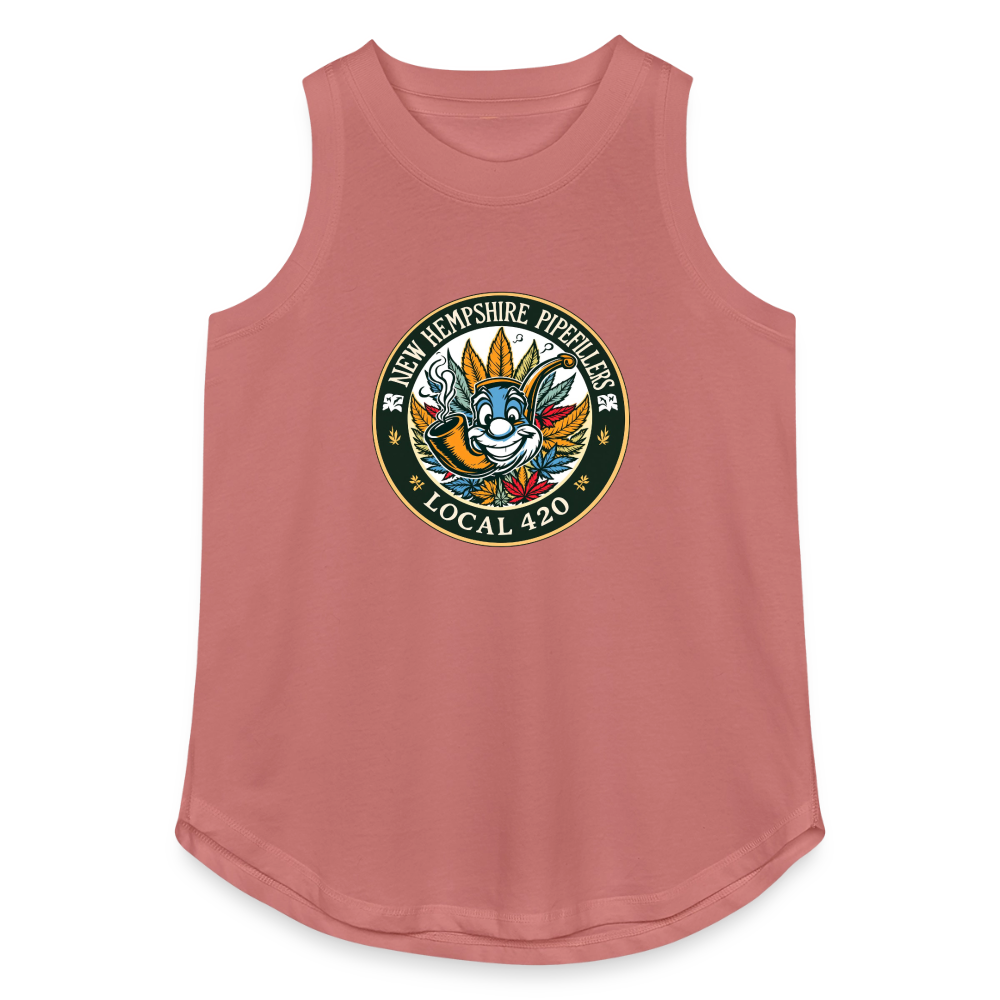 NEW HEMPSHIRE PIPEFILLERS LOCAL 420 Women's Relaxed Tank Top - mauve