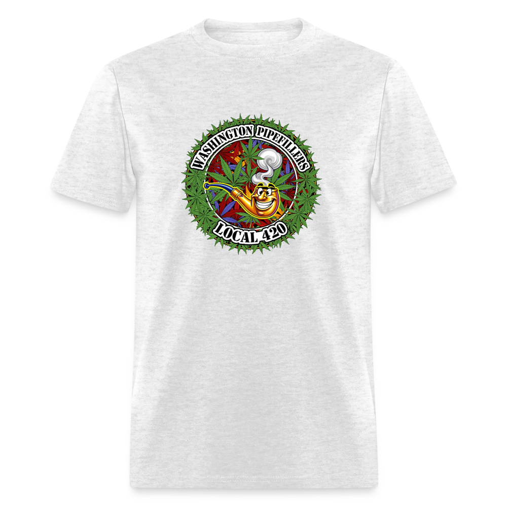 WASHINGTON PIPEFILLERS LOCAL 420 F/B DESIGN Men's T-Shirt - light heather gray