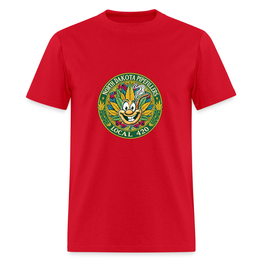 NORTH DAKOTA PIPEFILLERS LOCAL 420 Men's T-Shirt - red
