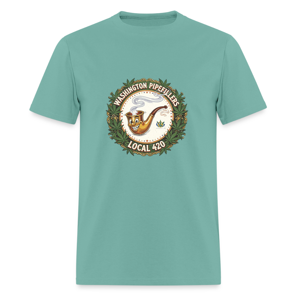 WASHINGTON PIPEFILLERS LOCAL 420 Men's T-Shirt - aquatic