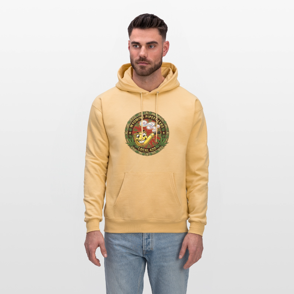 WYOMING PIPEFILLERS LOCAL 420 Men's Hoodie - light gold 