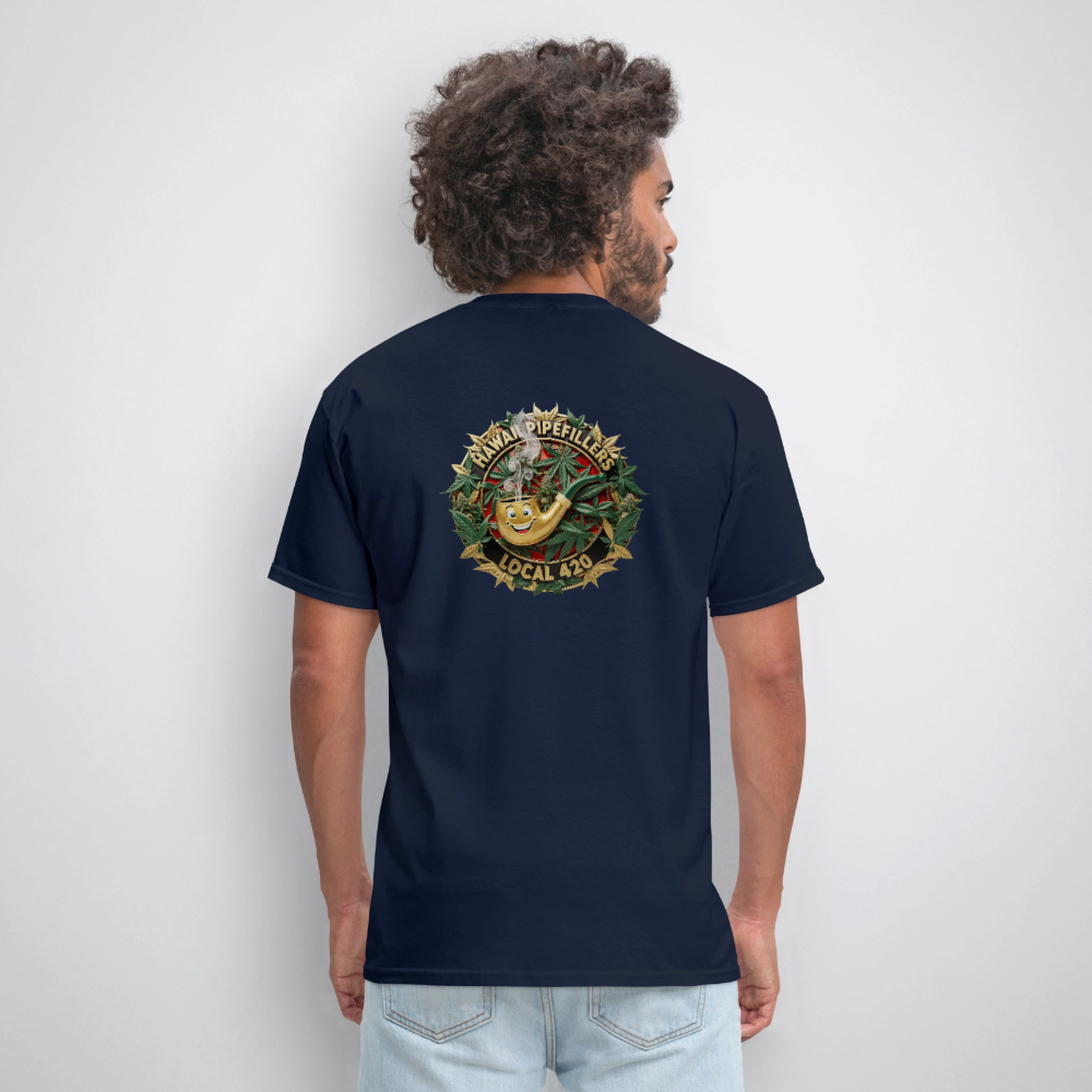 HAWAII PIPEFILLERS LOCAL 420 F/B DESIGN Men's T-Shirt - navy