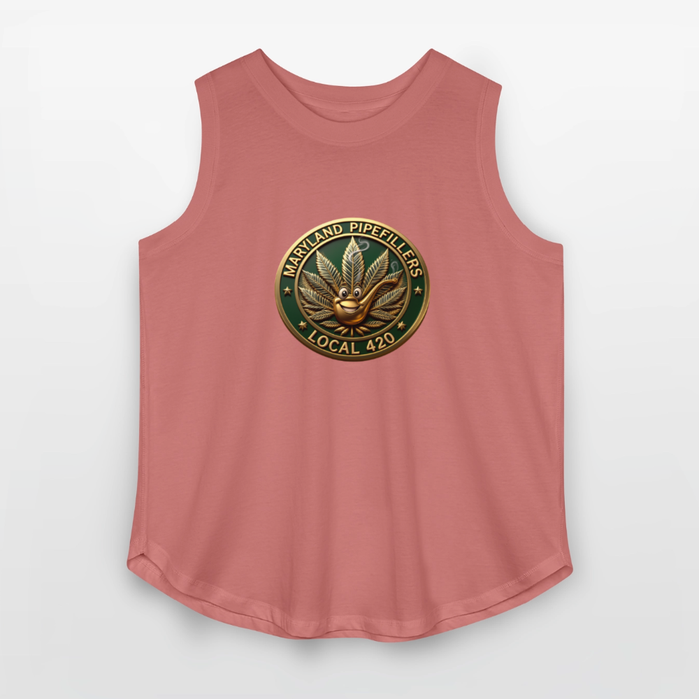 MARYLAND PIPEFILLERS LOCAL 420 Women's Curvy Relaxed Tank Top - mauve