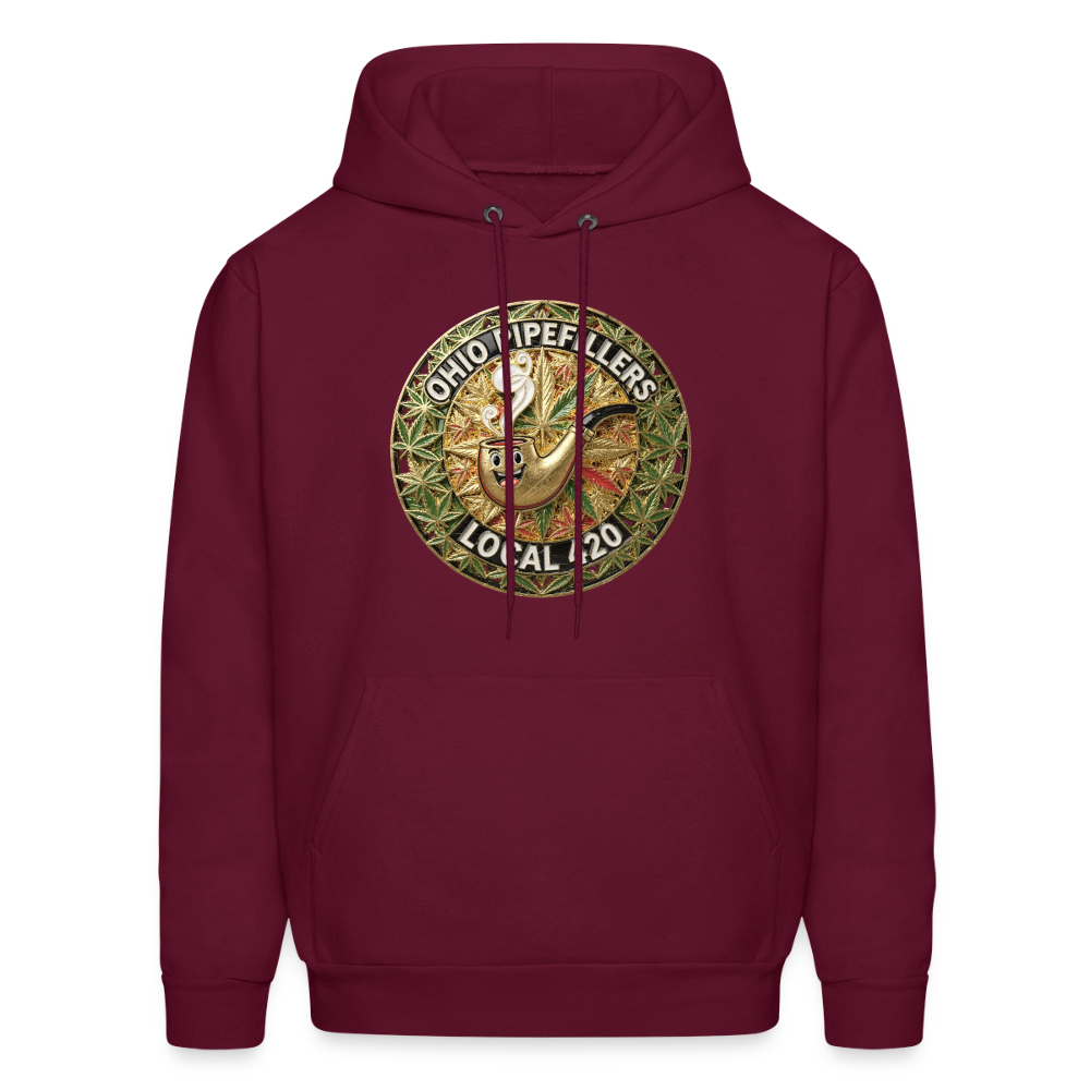 OHIO PIPEFILLERS LOCAL 420  Men's Hoodie - burgundy