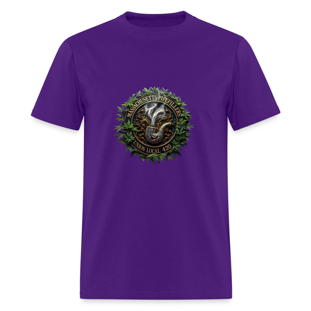 MASSACHUSETTS PIPEFILLERS UNION LOCAL 420 Men's T-Shirt - purple
