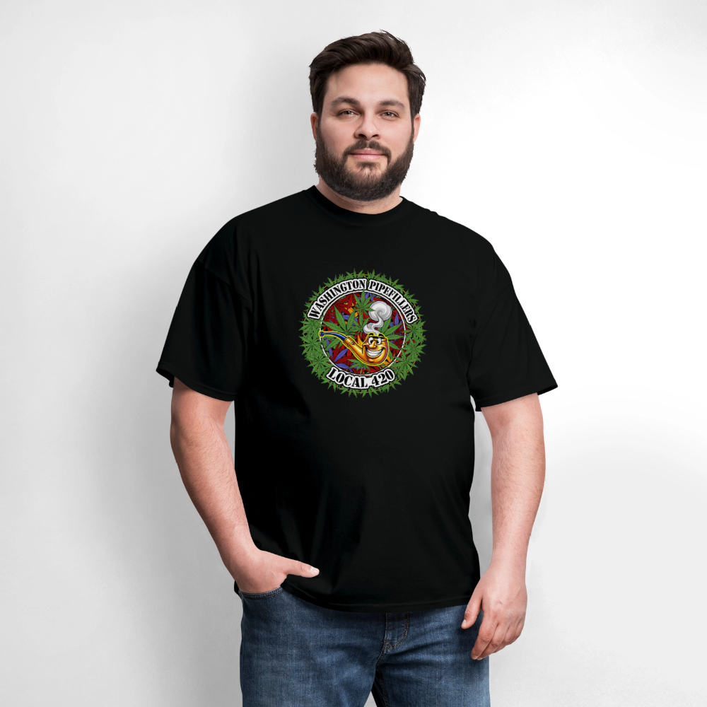 WASHINGTON PIPEFILLERS LOCAL 420 F/B DESIGN Men's T-Shirt - black