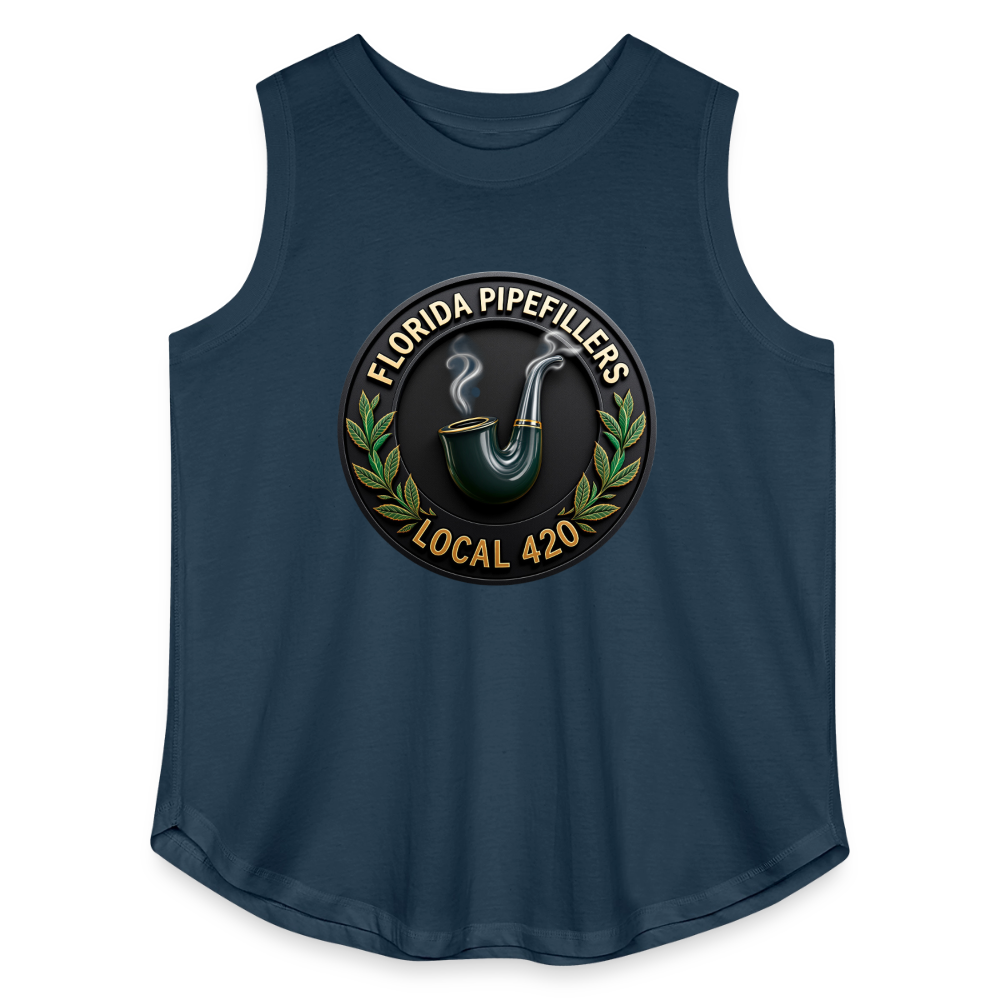 FLORIDA PIPEFILLERS LOCAL 420 Women's Curvy Relaxed Tank Top - denim