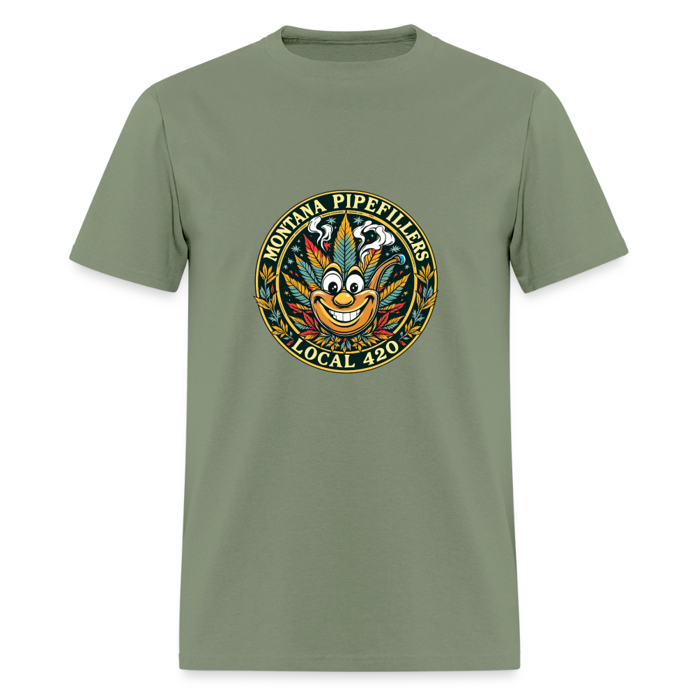 MONTANA PIPEFILLERS LOCAL 420 F/B DESIGN Men's T-Shirt - military green
