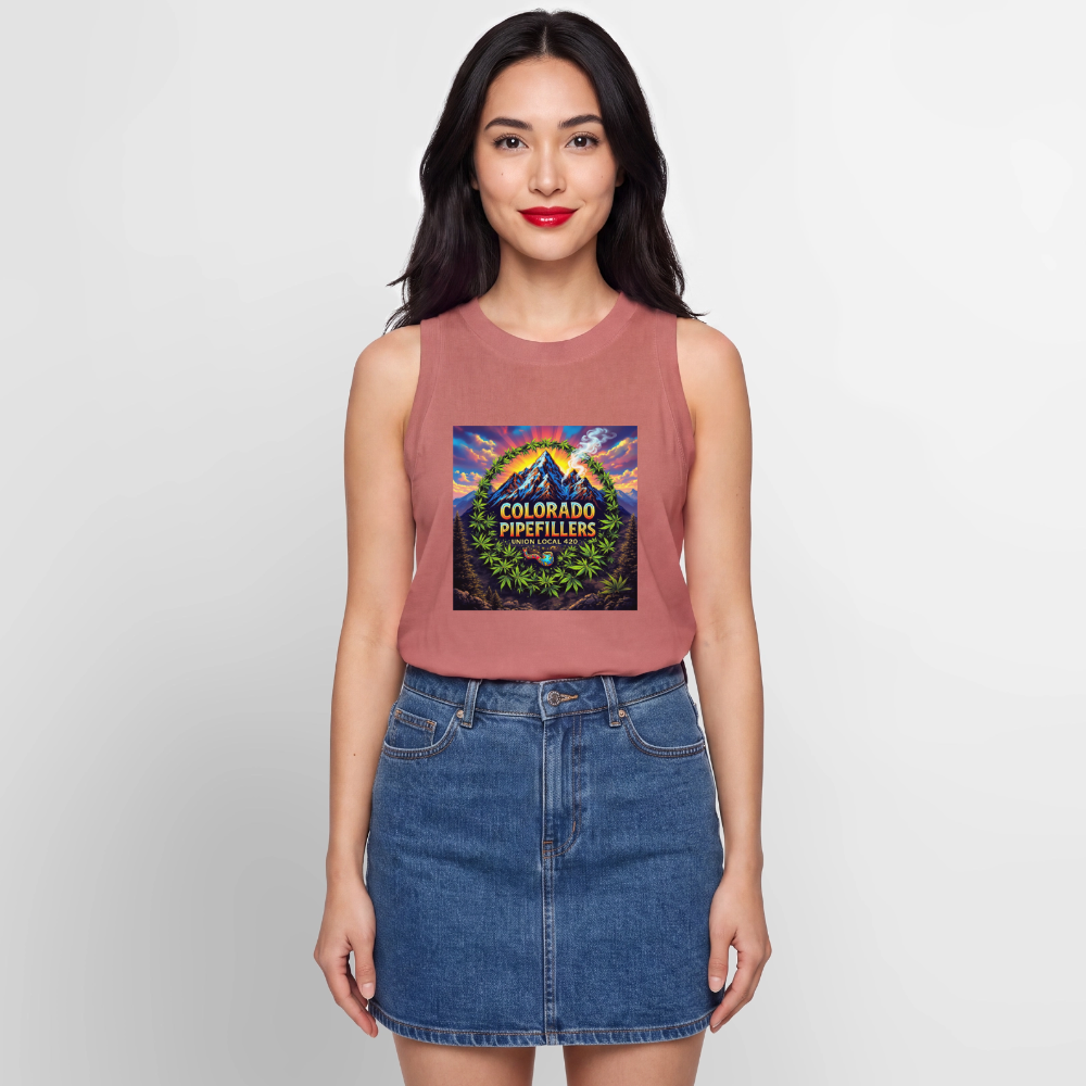 COLARADO PIPEFILLERS LOCAL 420 Women's Relaxed Tank Top - mauve