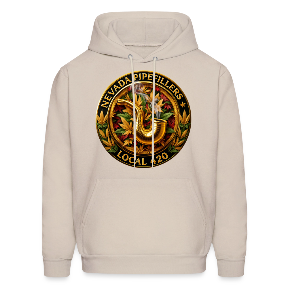NEVADA PIPEFILLERS LOCAL 420  F/B DESIGN Men's Hoodie - Sand