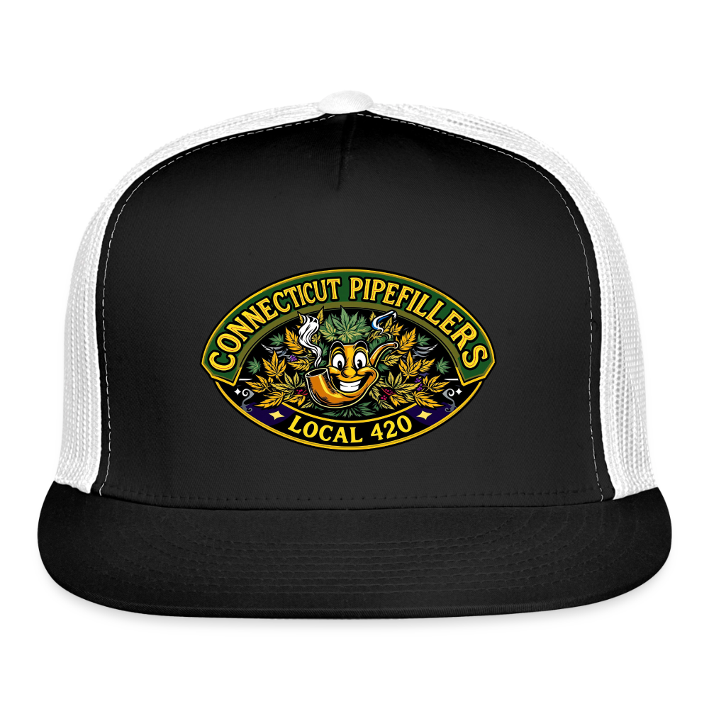 CONNECTICUT PIPEFILLERD LOCAL 420 Trucker Hat - black/white