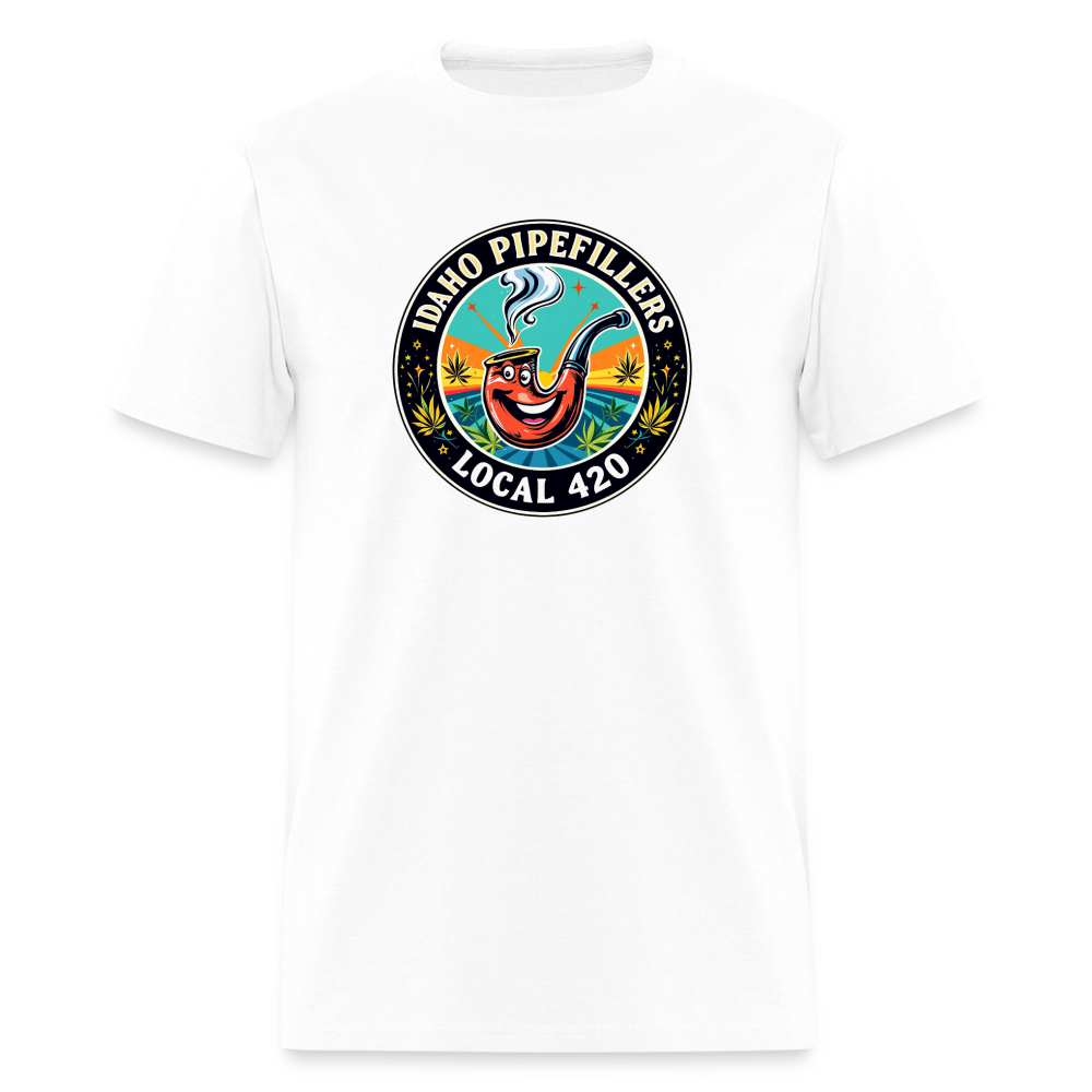IDAHO PIPEFILLERS LOCAL 420 F/B DESIGN Men's T-Shirt - white