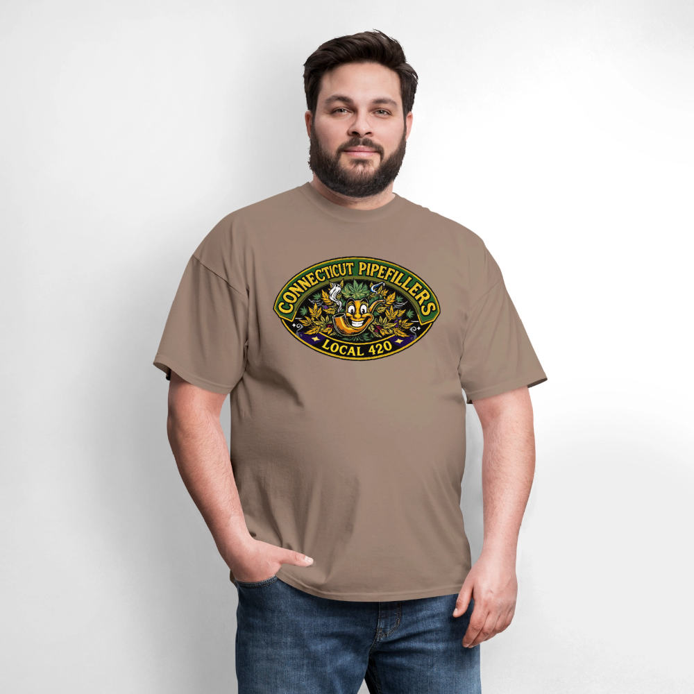 CONNECTICUT PIPEFILLERD LOCAL 420Men's T-Shirt - safari