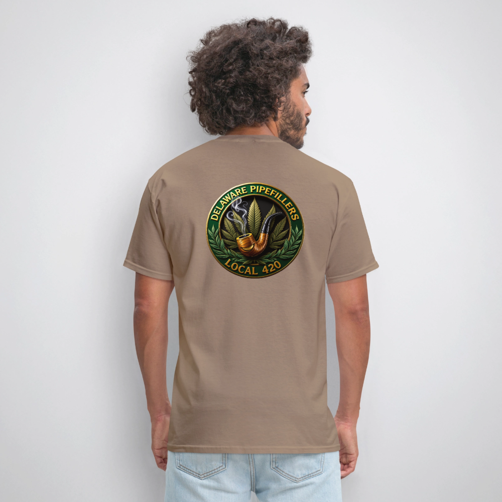 DELAWARE  PIPEFILLERS LOCAL 420 F/B DESIGN Men's T-Shirt - safari