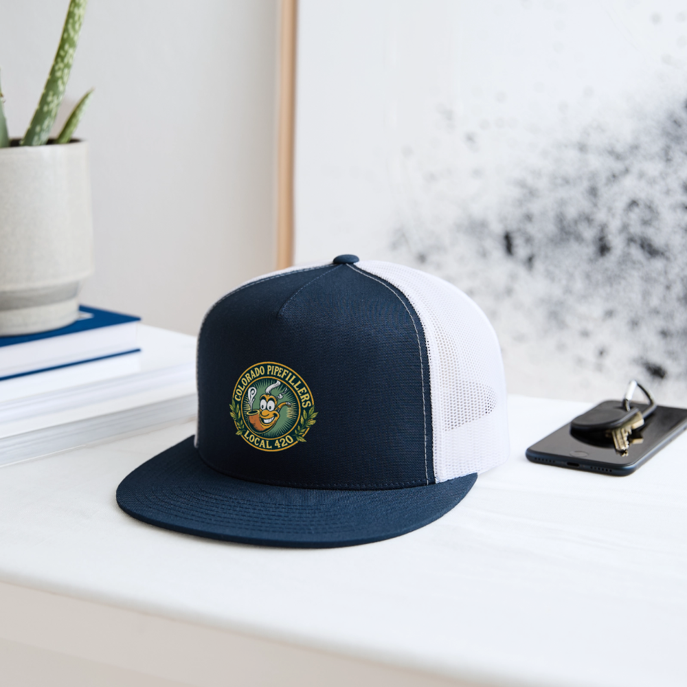 COLORADO PIPEFILLERS LOCAL 420 Trucker Hat - navy/white