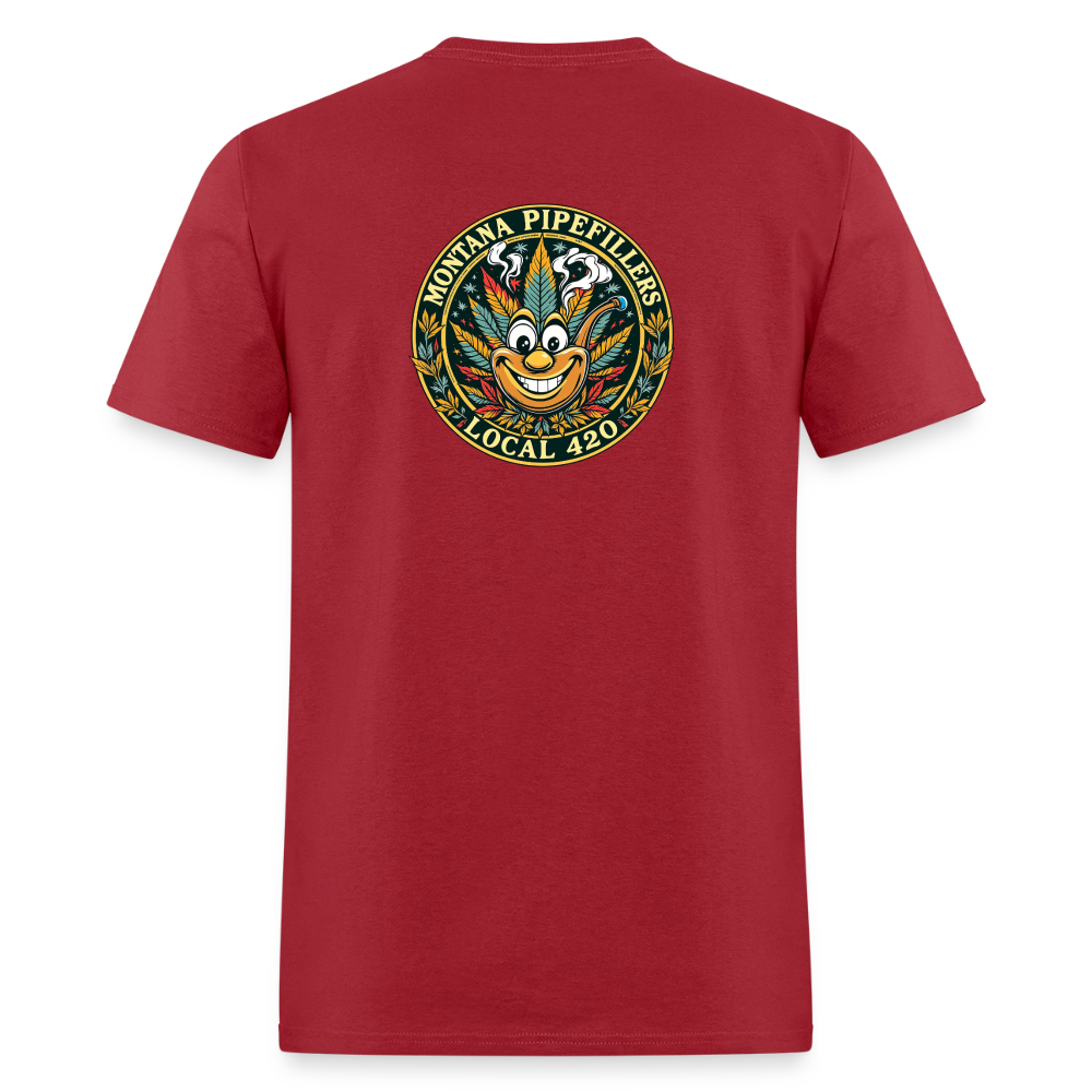 MONTANA PIPEFILLERS LOCAL 420 F/B DESIGN Men's T-Shirt - true red