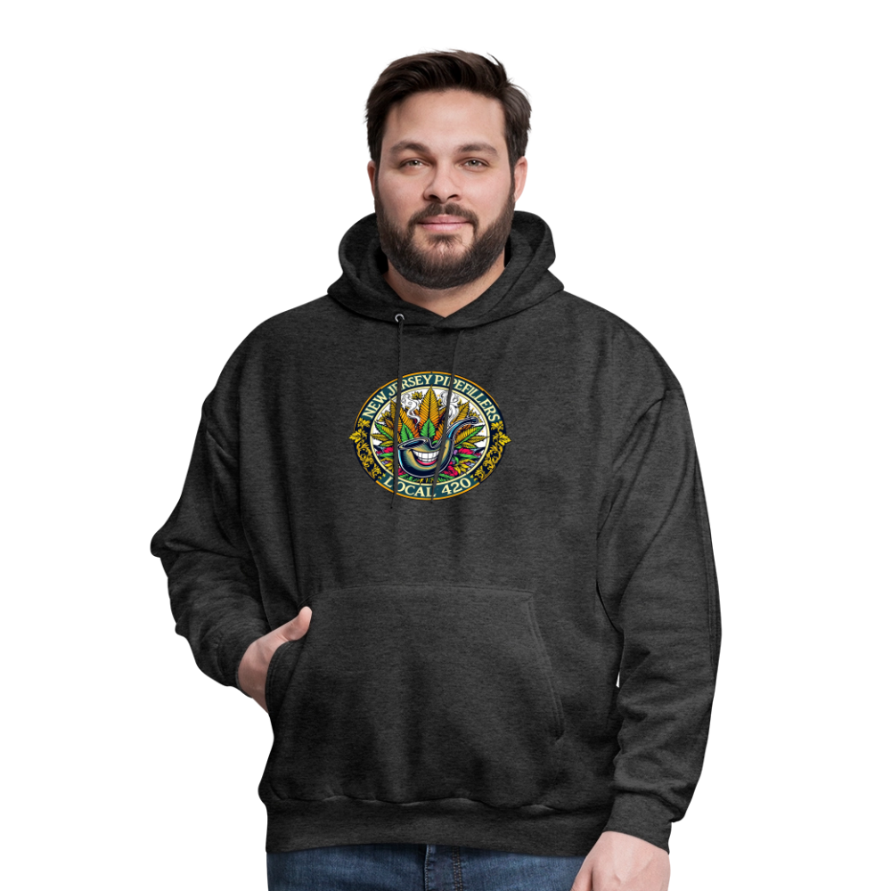 NEW JERSEY PIPEFILLERS LOCAL 420 F/B DESIGN Men's Hoodie - charcoal grey