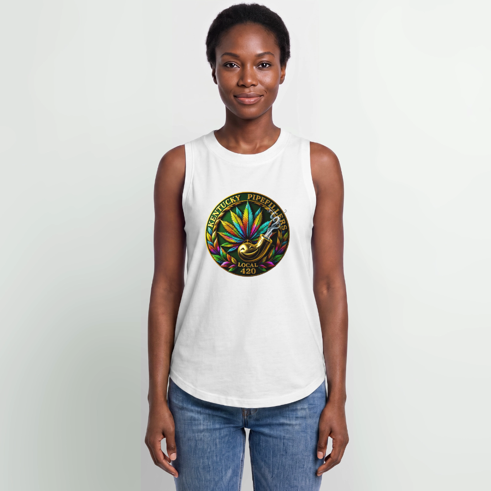 KENTUCKY PIPEFILLERS LOCAL 420 Women's Relaxed Tank Top - white