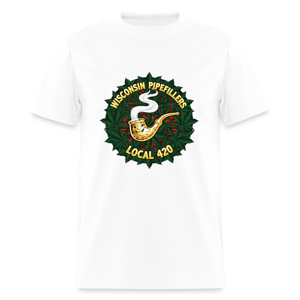 WISCONSIN PIPEFILLERS LOCAL 420 Men's T-Shirt - white