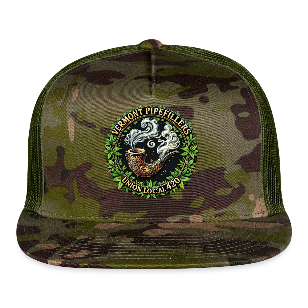 VERMONT PIPEFILLERS LOCAL 420 CAMO Trucker Hat - MultiCam\green
