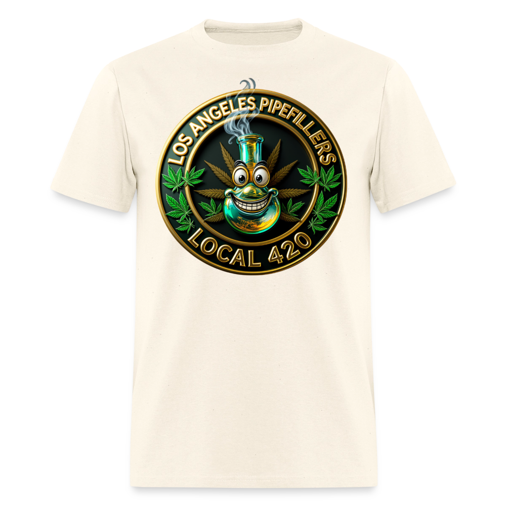 LOS ANGLES PIPEFILLERS LOCAL 420 Men's T-Shirt - sweet cream heather