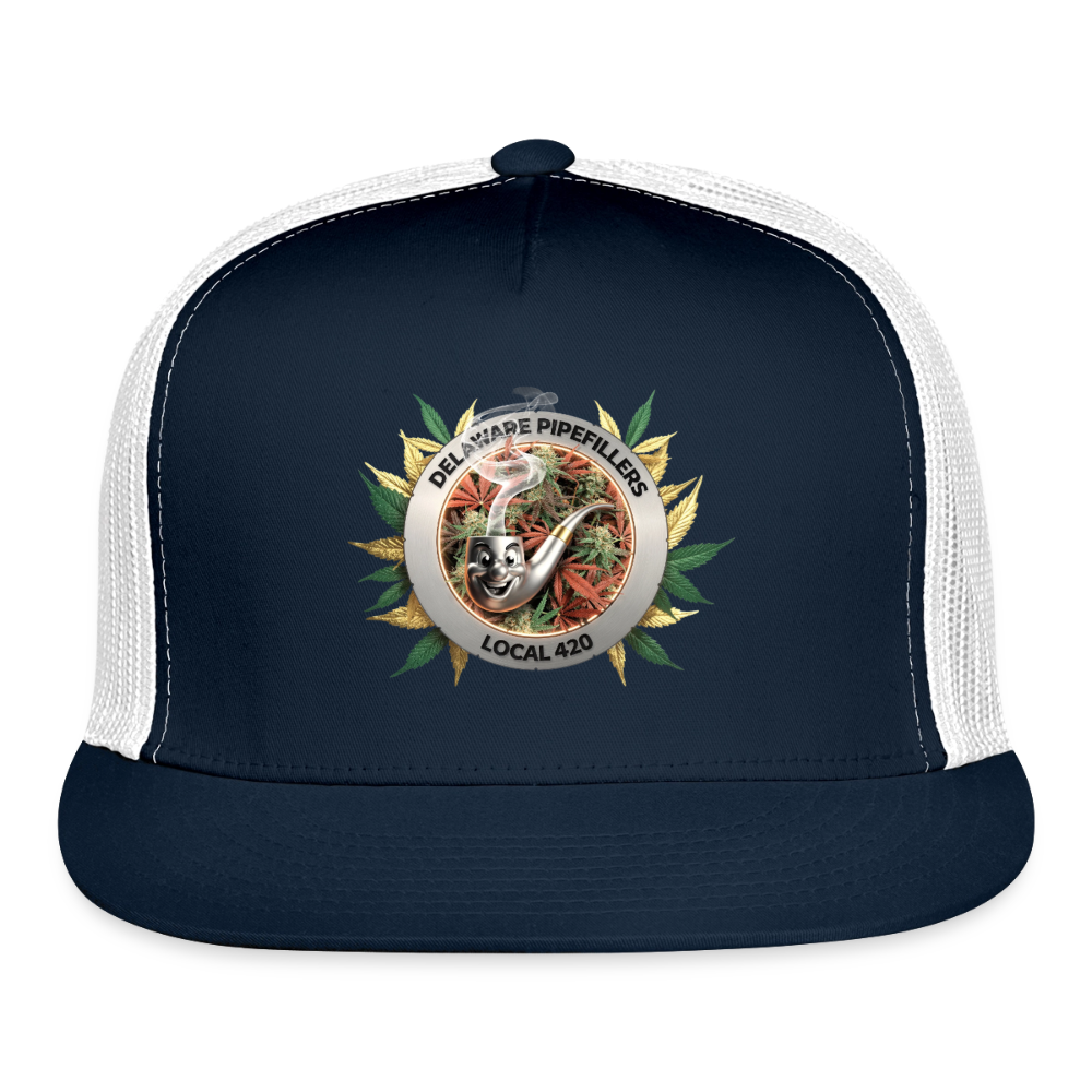 DELAWARE PIPEFILLERS LOCAL 420  Trucker Hat - navy/white