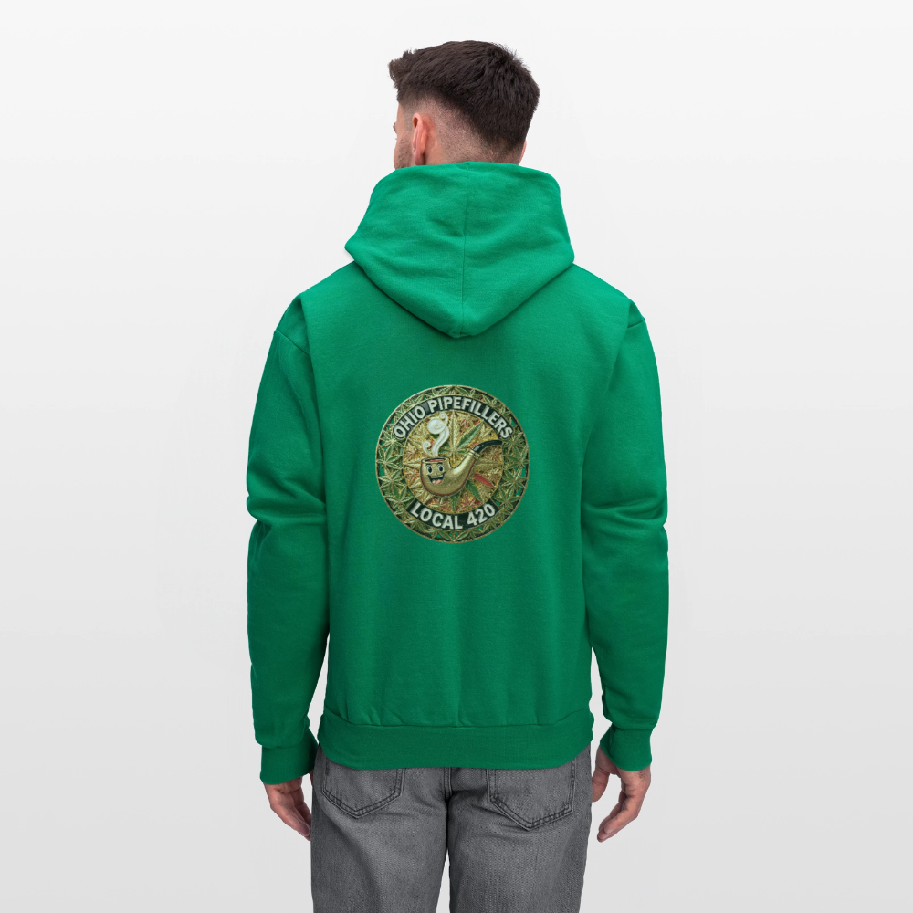 OHIO PIPEFILLERS LOCAL 420  F/B DESIGNS Men's Hoodie - kelly green