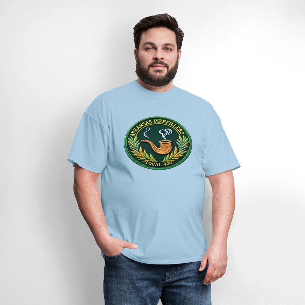 ARKANSAS PIPEFILLERS LOCAL 420 Men's T-Shirt - powder blue