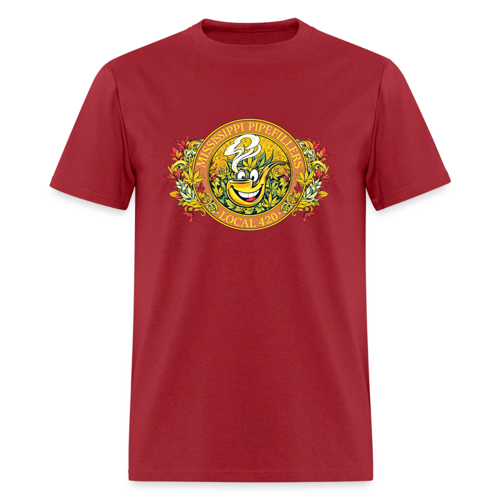MISSISSIPPI PIPEFILLERS LOCAL 420 F/B DESIGNS Men's T-Shirt - true red