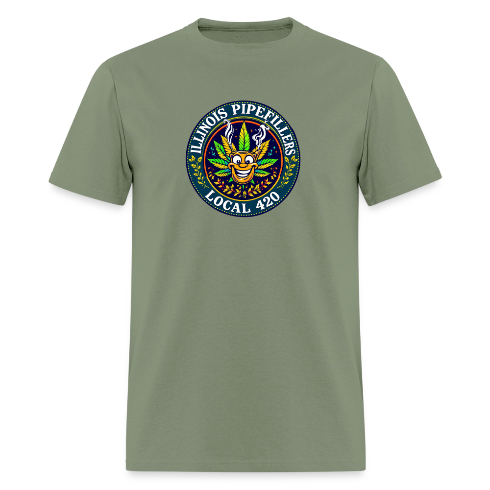 ILLINOIS PIPEFILLERS LOCAL 420 Men's T-Shirt - military green