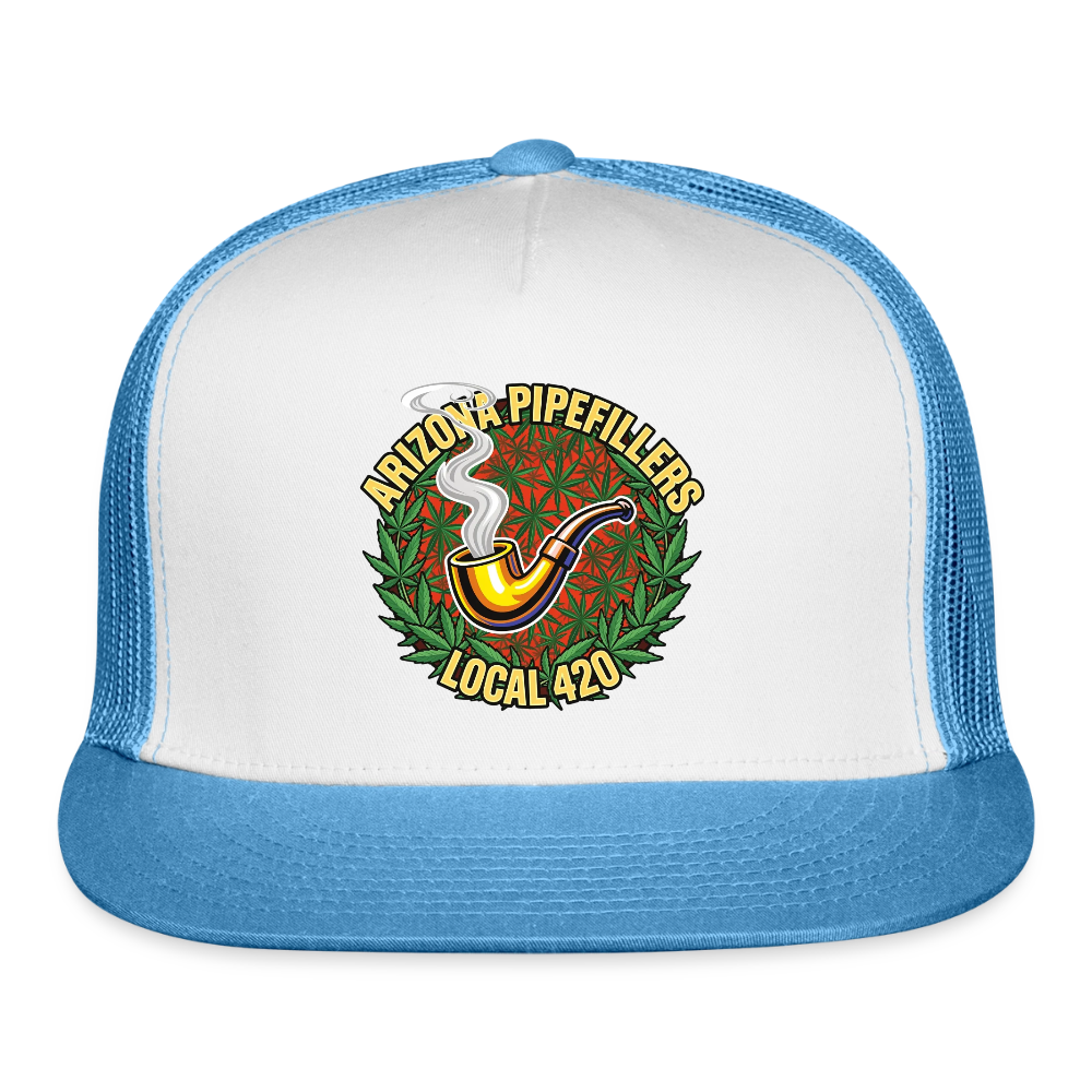 ARIZONA PIPEFILLERS LOCAL 420 Trucker Hat - white/blue