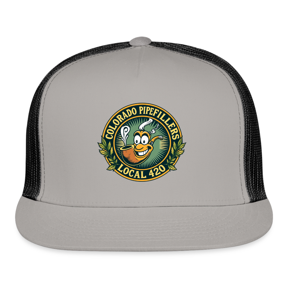 COLORADO PIPEFILLERS LOCAL 420 Trucker Hat - gray/black