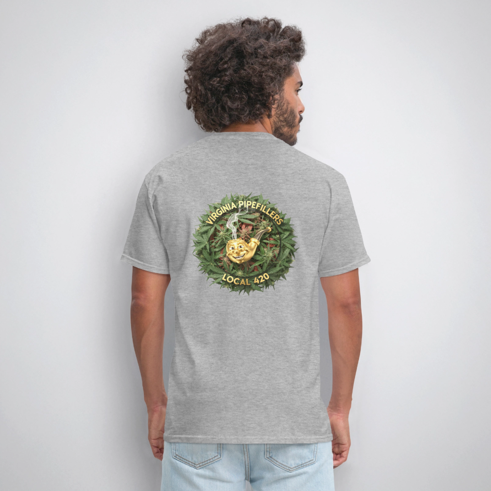 VIRGINIA PIPEFILLERS LOCAL 420 F/B DESIGN Men's T-Shirt - heather gray